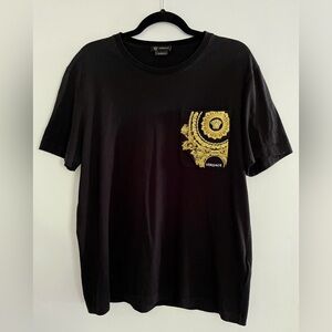 Men’s Versace Embroidered T-Shirt, Size Large, Made in Italy